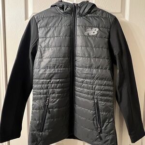 New Balance Gray and Black Hooded Jacket